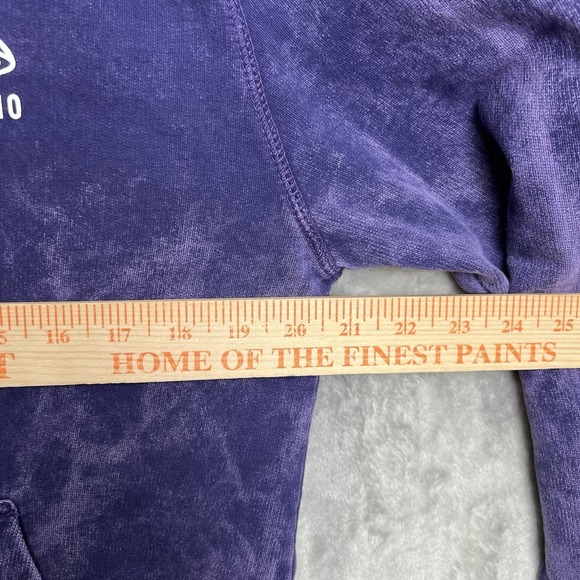 San Franpsycho Mens M Hoodie Sweatshirt Faded Purple Front Back Logo Alien UFO - Picture 7 of 8